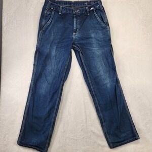 Carhartt FR Flame Resistant Work‎ Jeans Mens 34x34 Blue Denim Carpenter Grunge